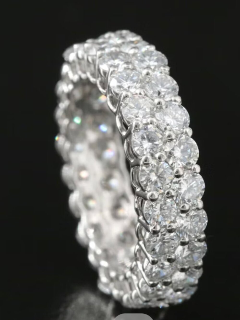 14K 4.55 CTW Lab Grown Diamond Eternity Ring Size 7.25